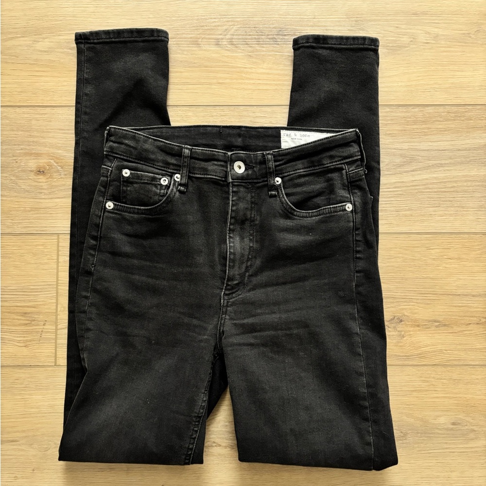 Rag & Bone Nina High Rise Skinny Black Jeans 27